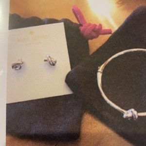 kate Spade Bracelet and Earrings in Silver tone